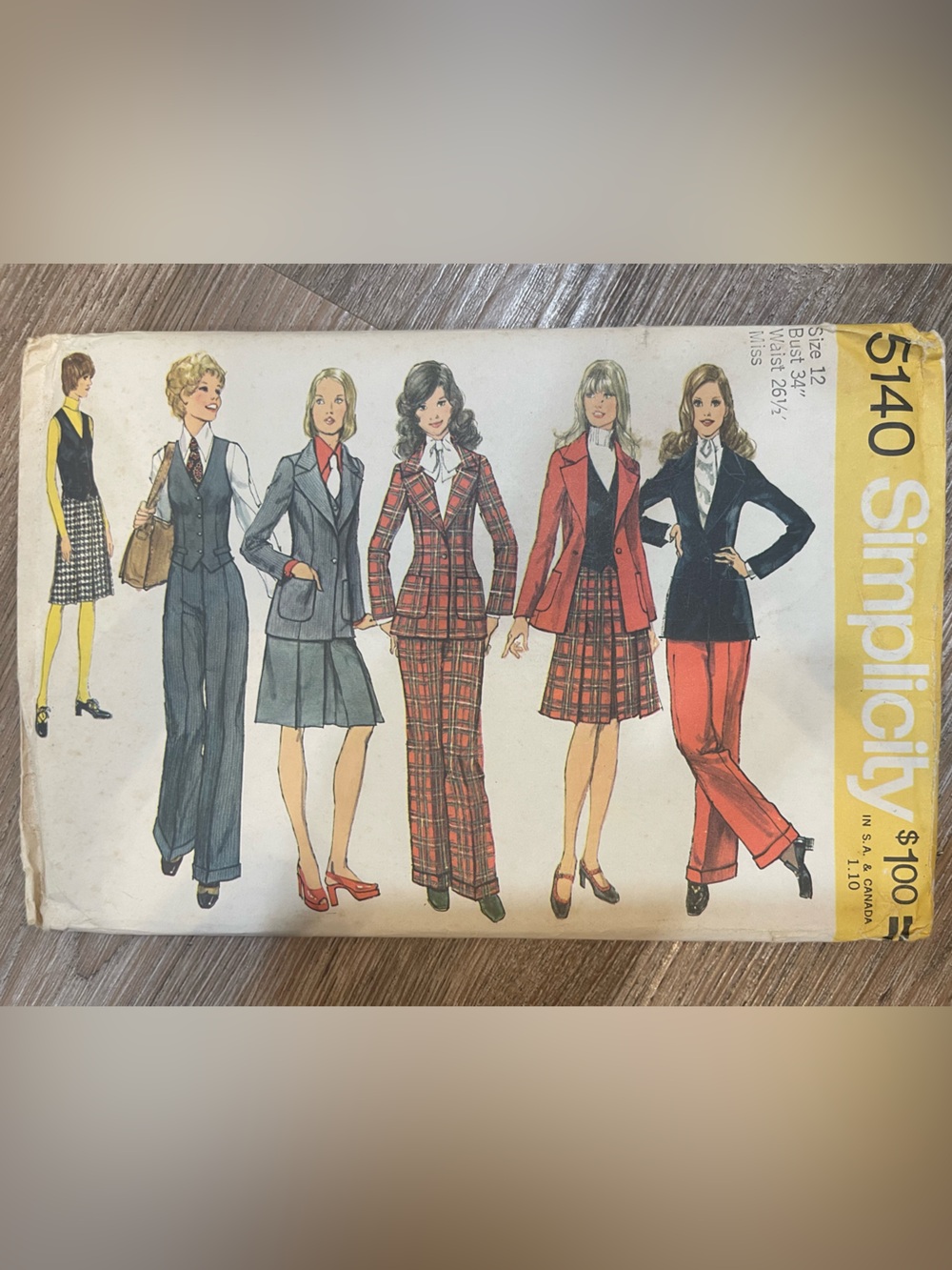 Simplicity vintage 1970s skirt/blazer pattern